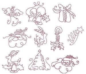 Stickserie - Xmas Tangles 1